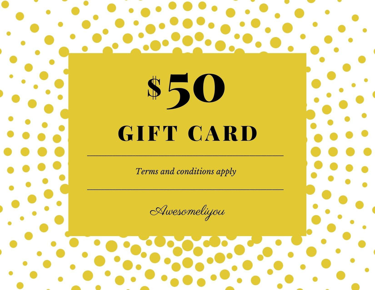 Awesomeliyou Gift Card - awesomeliyou